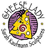 Logo featuring a cheese wedge with a face and purple background.